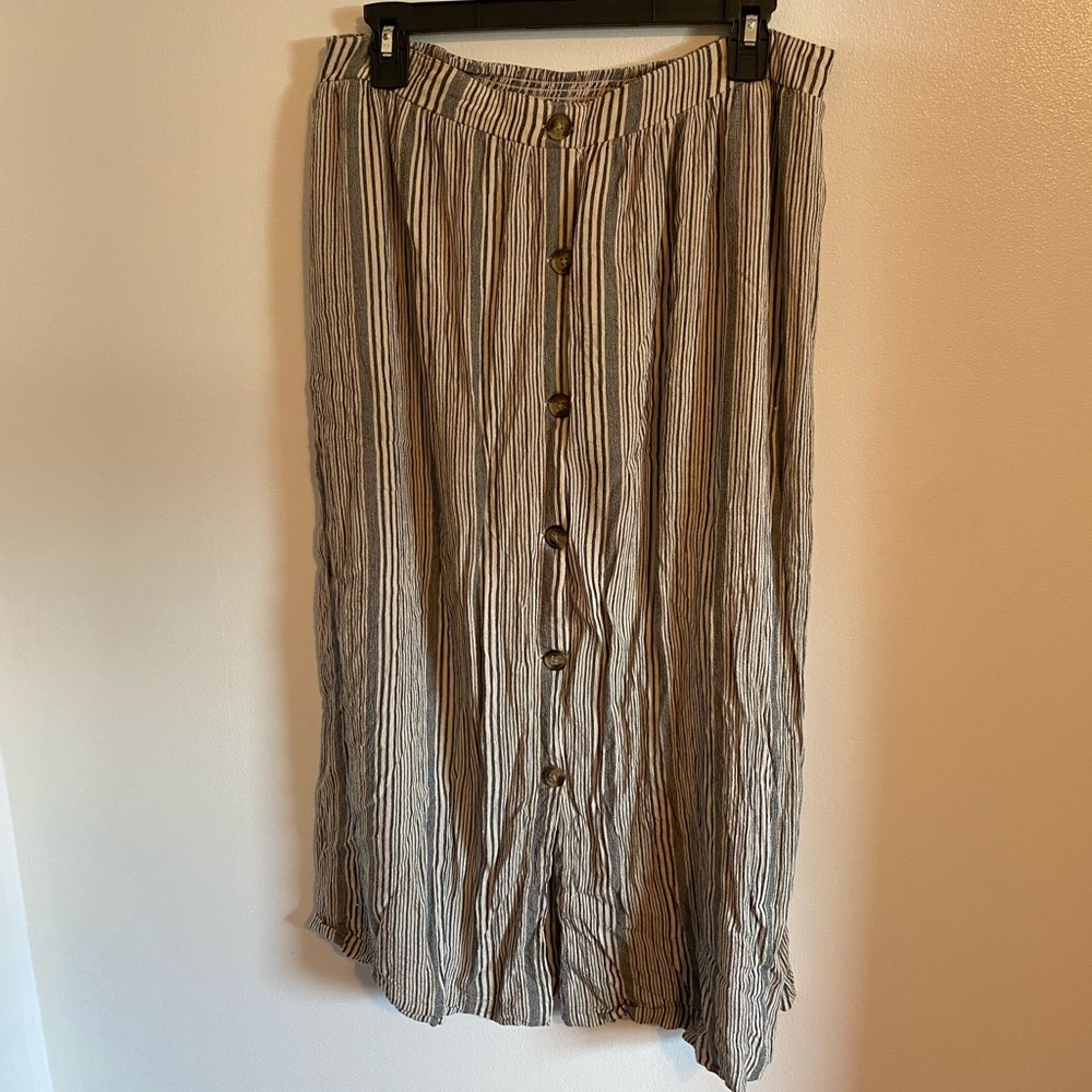 American Eagle Striped Midi Skirt